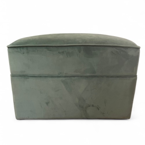 Used Dorel Home Products Seafoam Green Velvet Ottoman for sale on AptDeco
