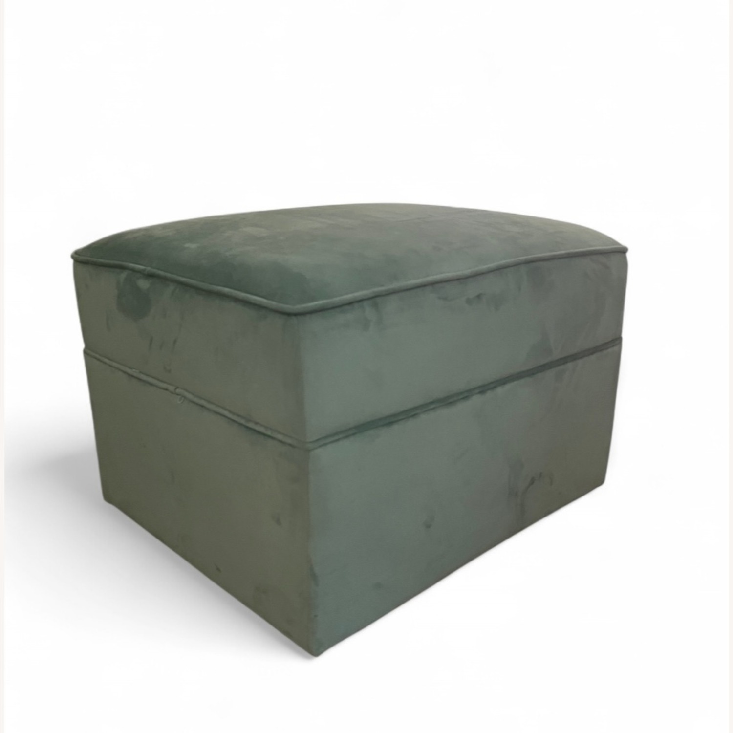 Dorel Home Products Seafoam Green Velvet Ottoman - image-2