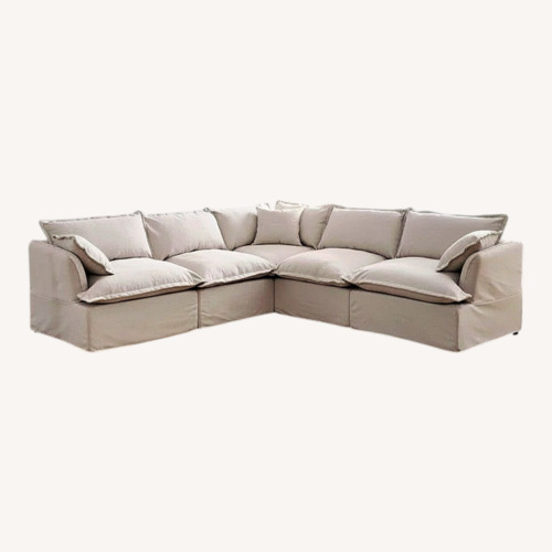 Used Wayfair Light Gray Fabric 3+ Piece Sectional for sale on AptDeco