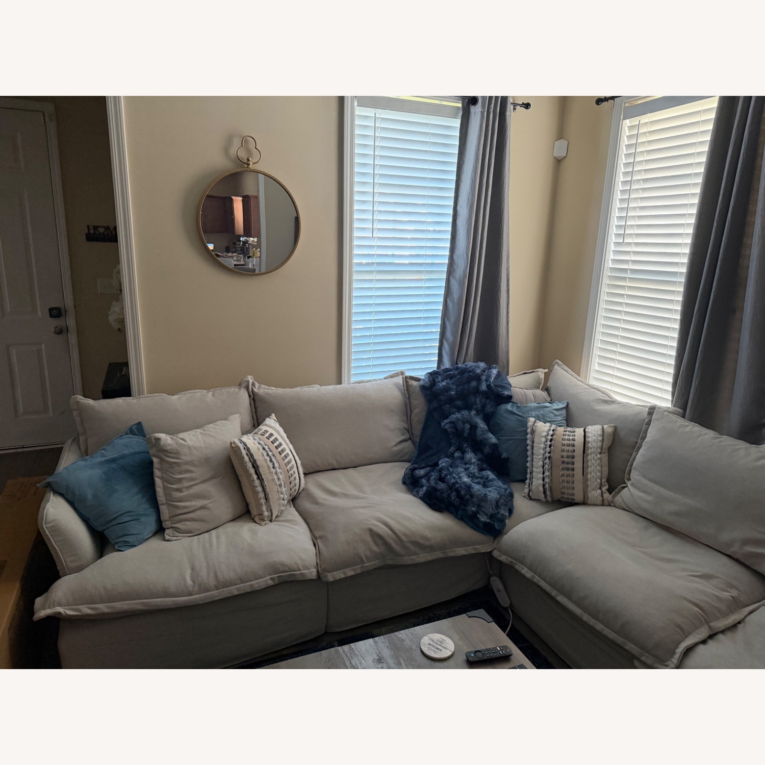 Wayfair Light Gray Fabric 3+ Piece Sectional - image-3