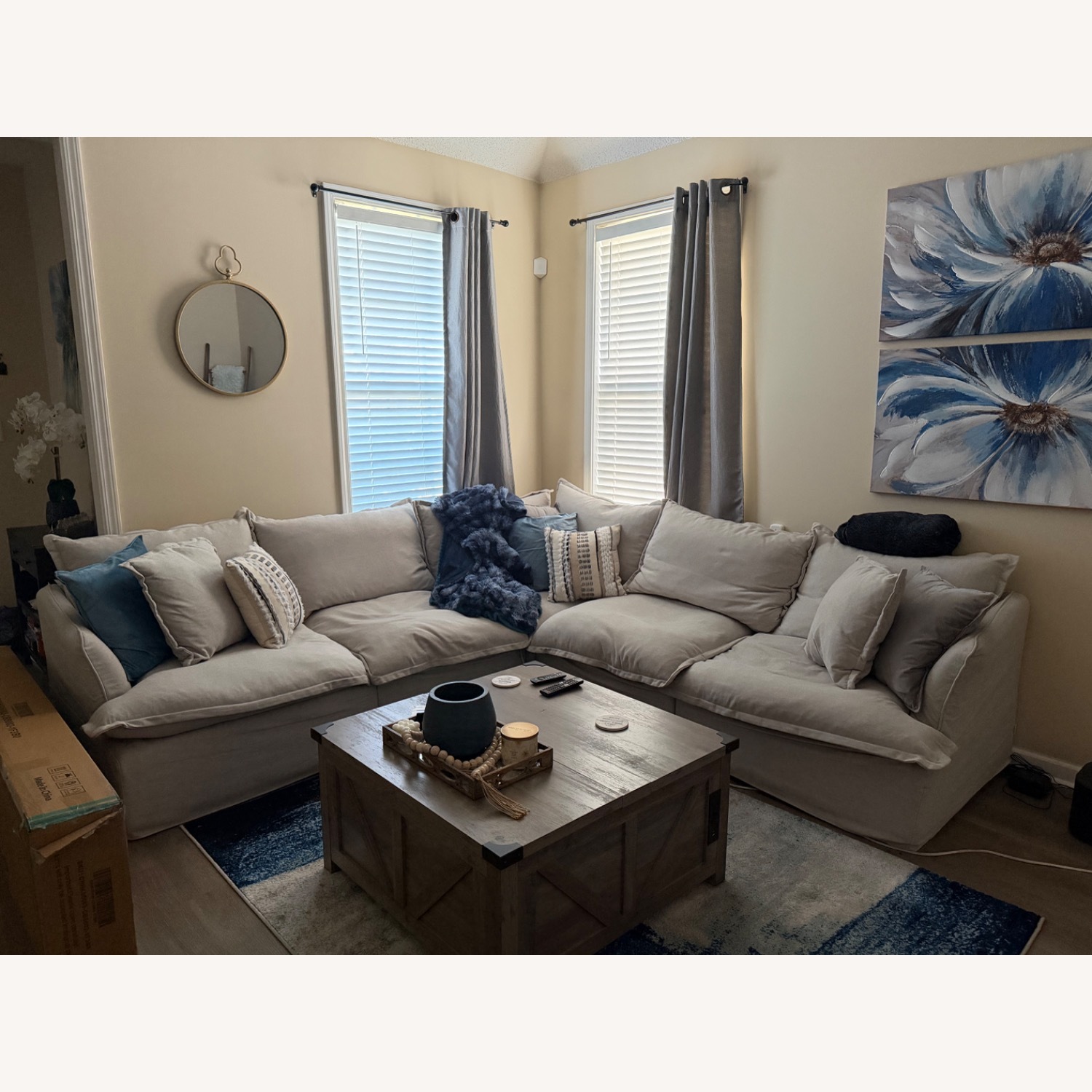 Wayfair Light Gray Fabric 3+ Piece Sectional - image-2