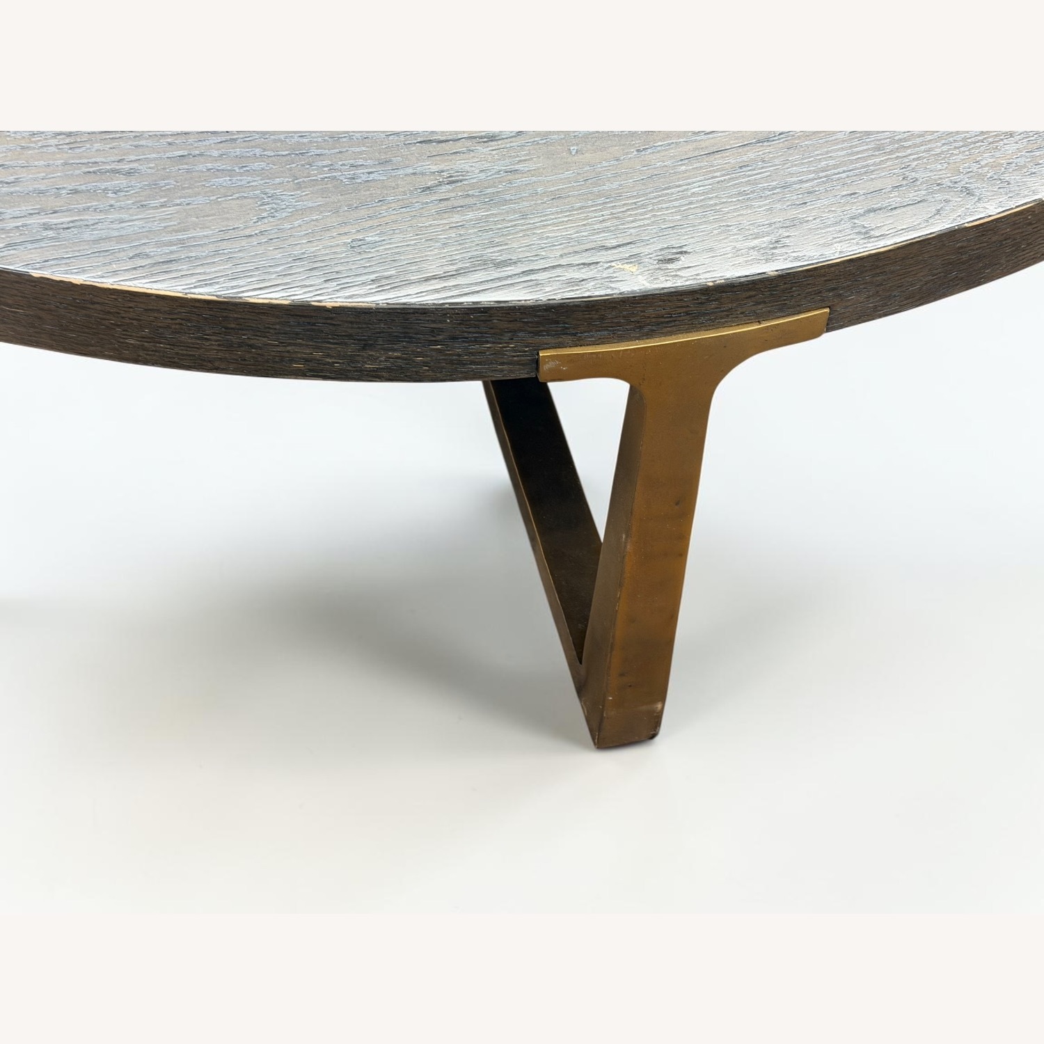 Restoration Hardware Dark Brown Coffee Table - image-7