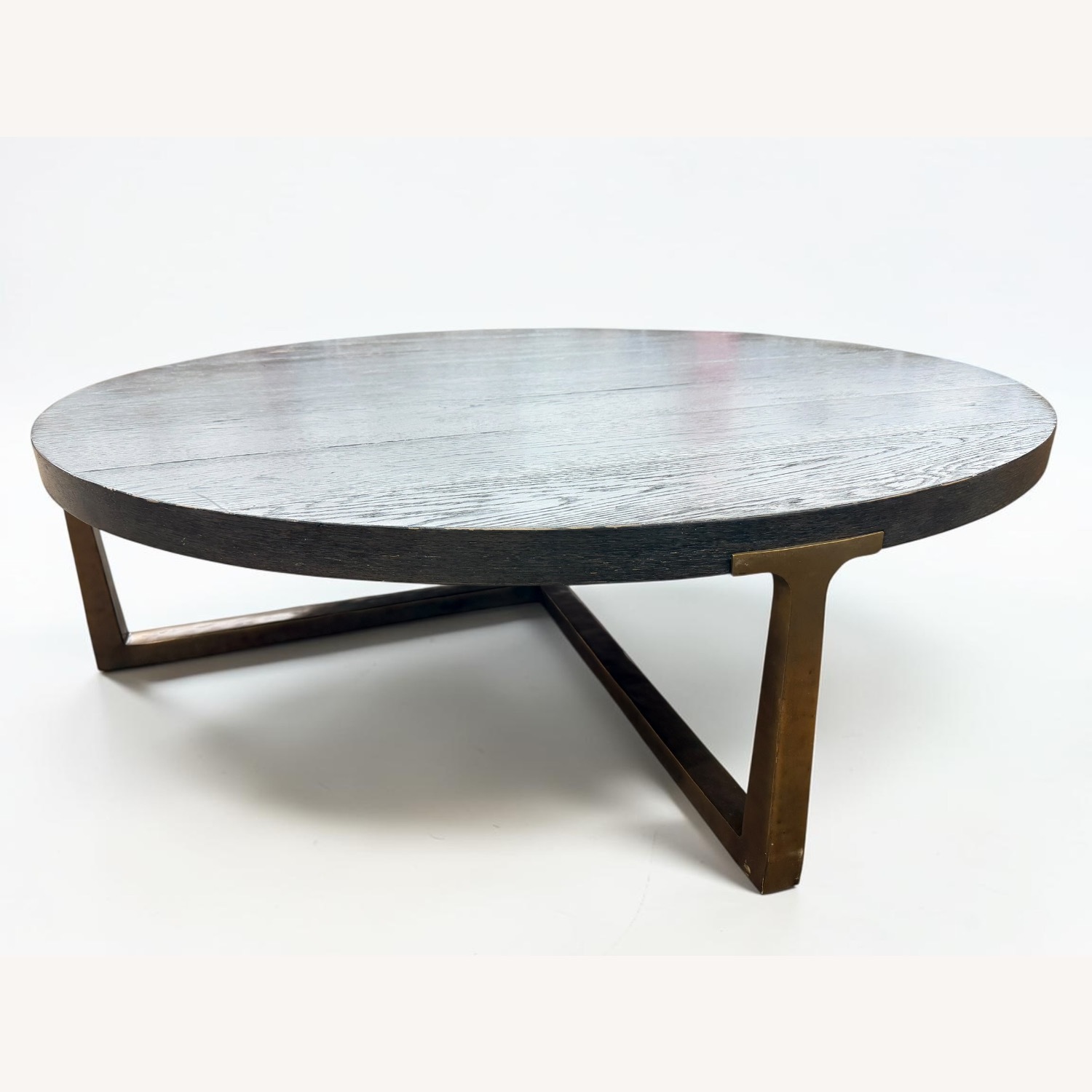 Restoration Hardware Dark Brown Coffee Table - image-4