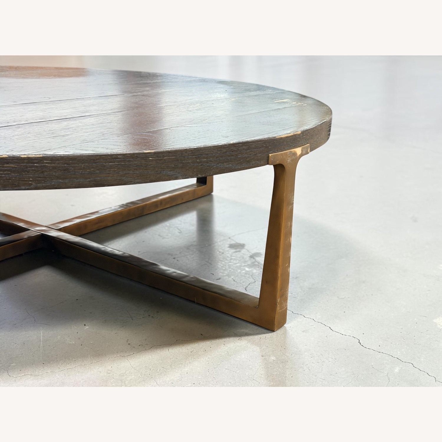 Restoration Hardware Dark Brown Coffee Table - image-2