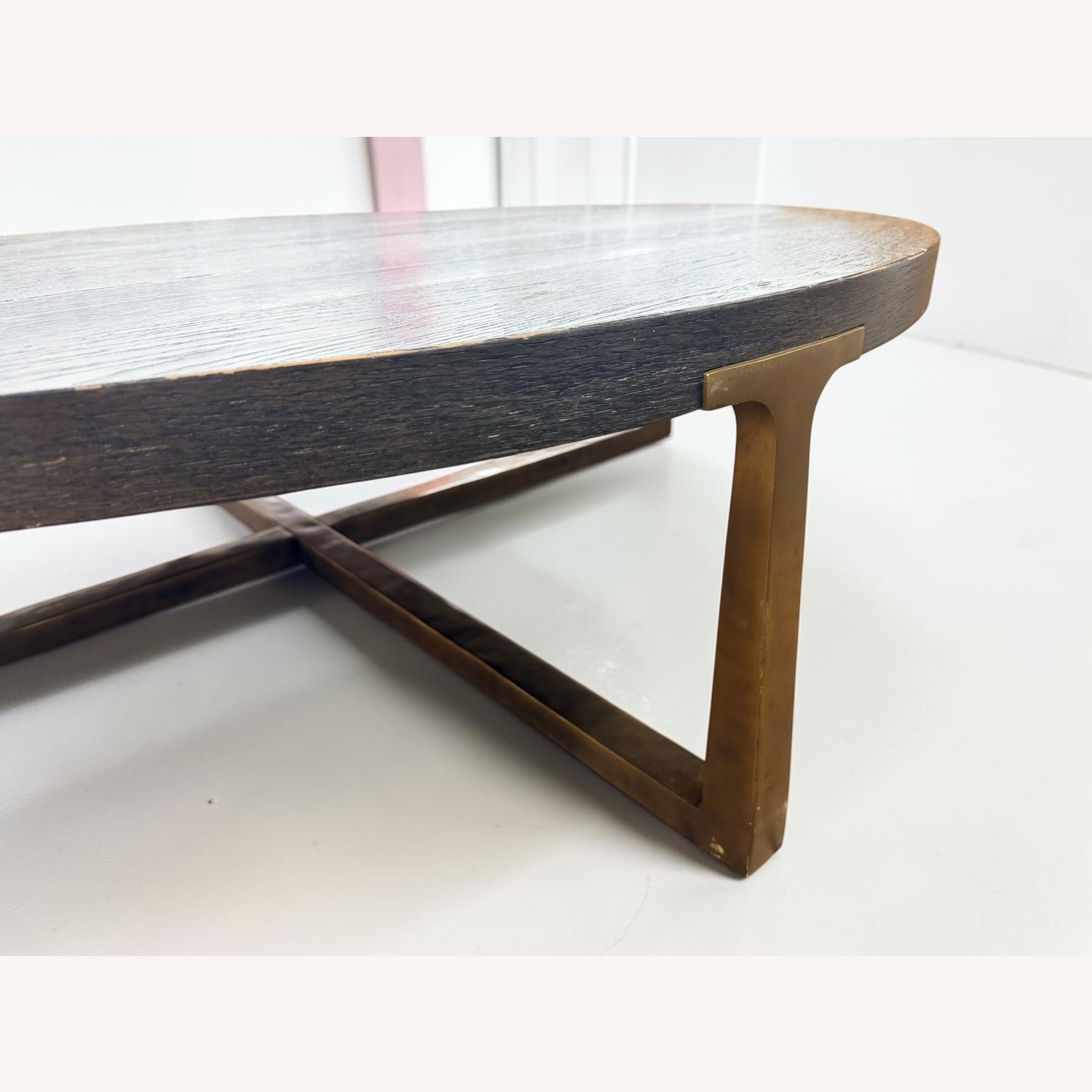 Restoration Hardware Dark Brown Coffee Table - image-10