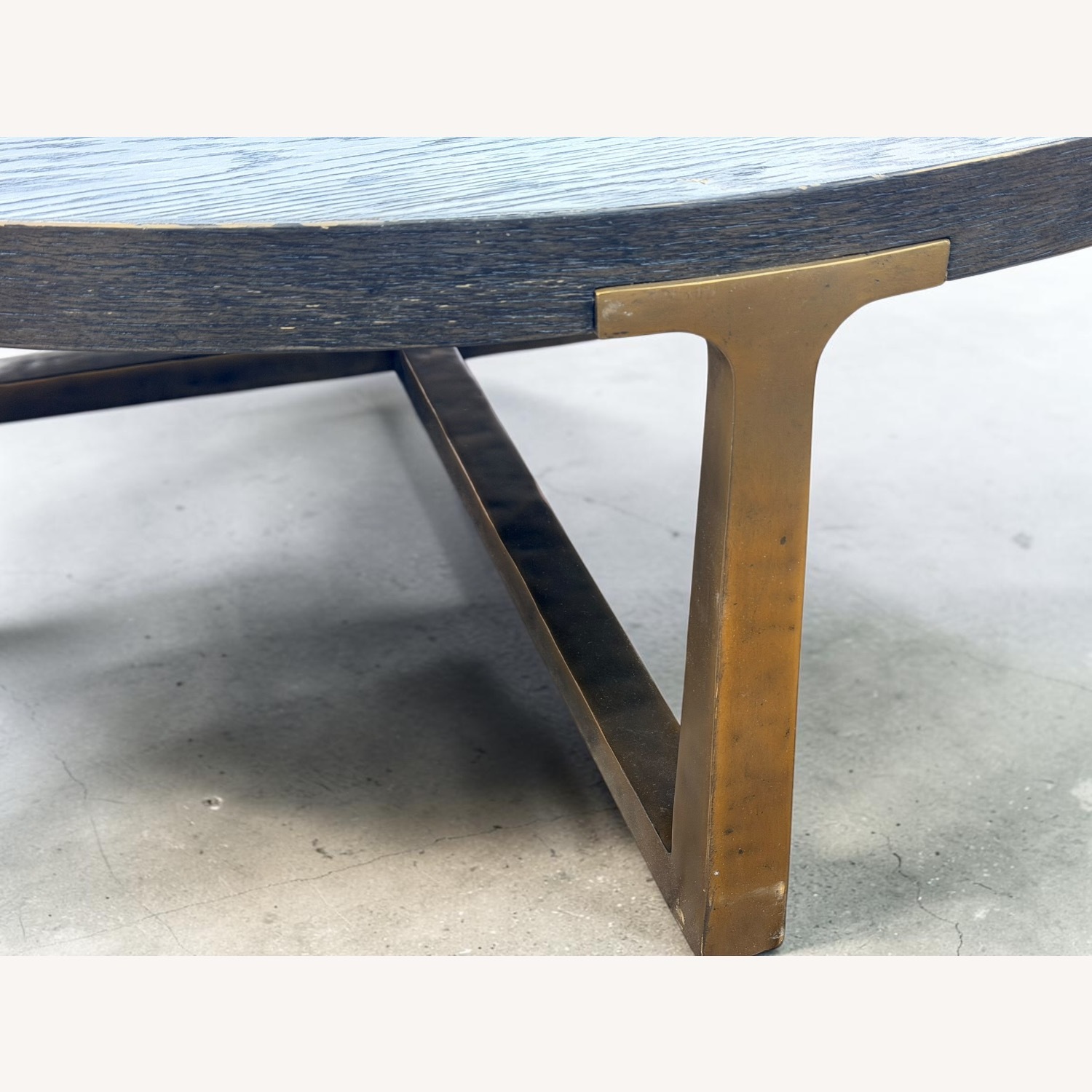 Restoration Hardware Dark Brown Coffee Table - image-3