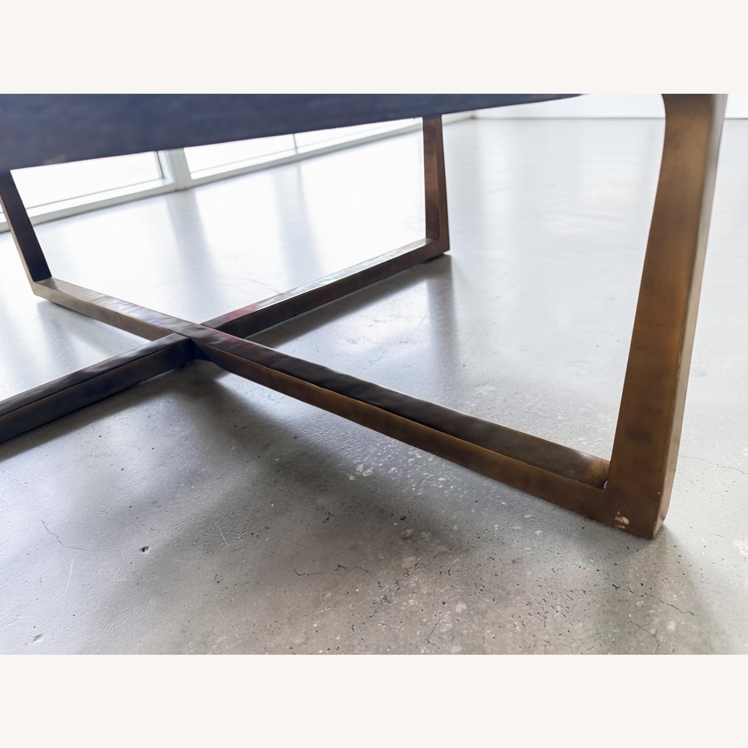 Restoration Hardware Dark Brown Coffee Table - image-9