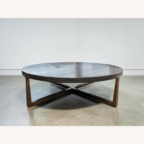 Used Restoration Hardware Dark Brown Coffee Table for sale on AptDeco