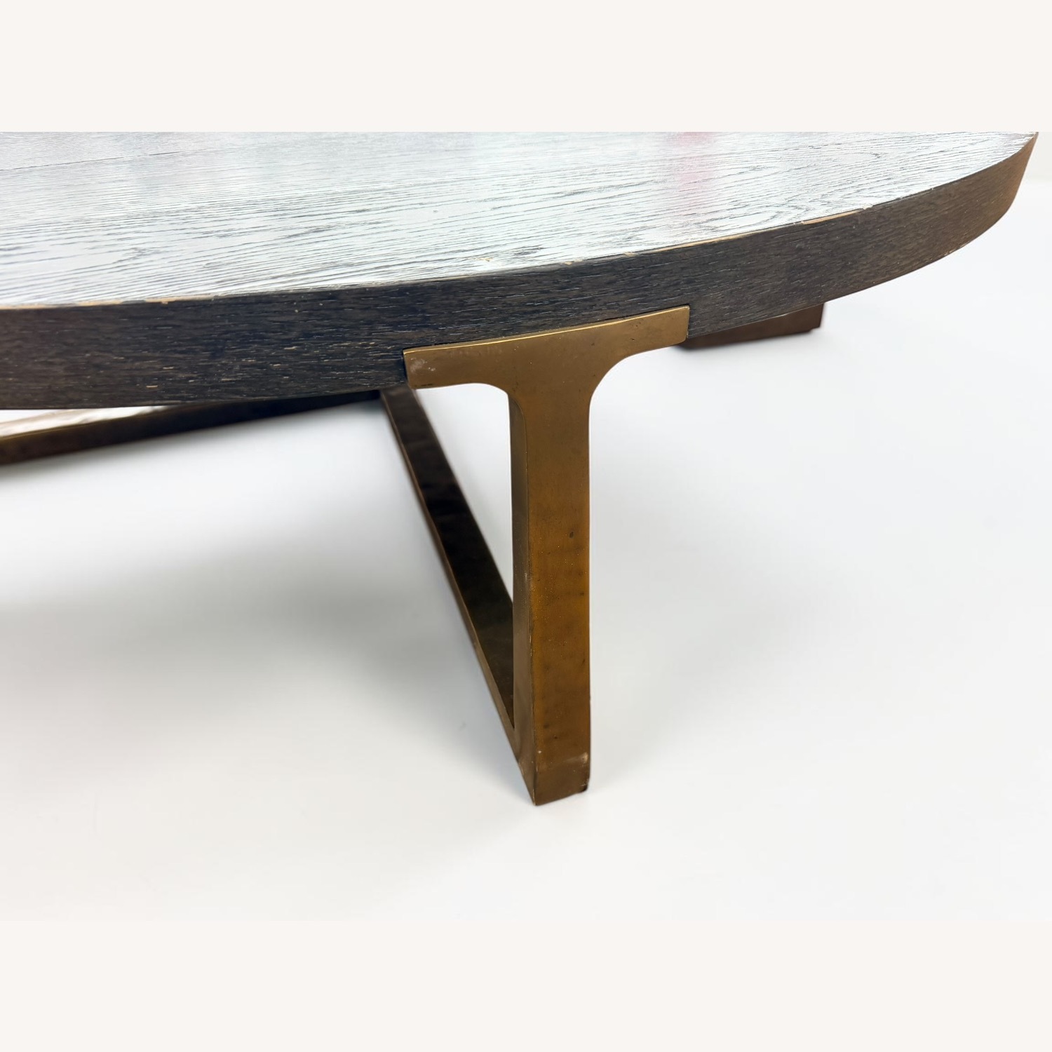 Restoration Hardware Dark Brown Coffee Table - image-12