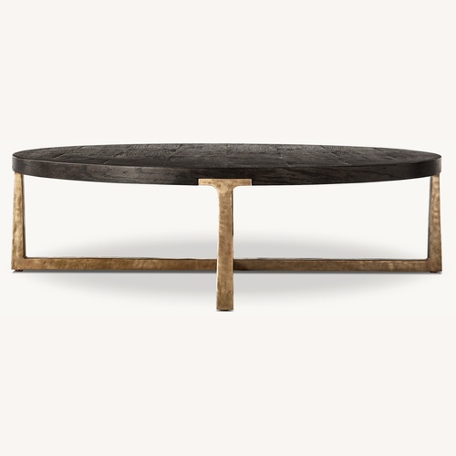 Used Restoration Hardware Dark Brown Coffee Table for sale on AptDeco