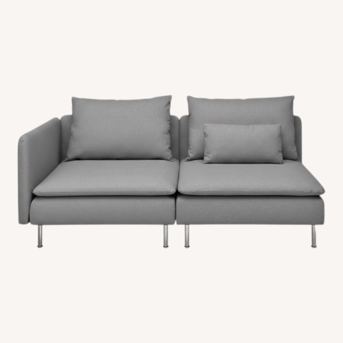Used IKEA Light Gray 2 Piece Sectional for sale on AptDeco