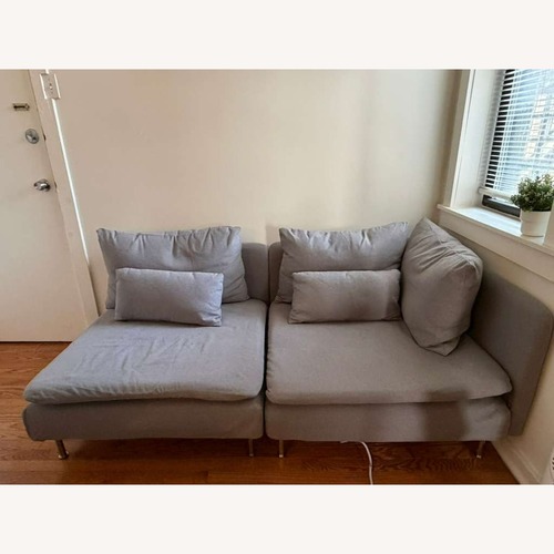Used IKEA Light Gray 2 Piece Sectional for sale on AptDeco