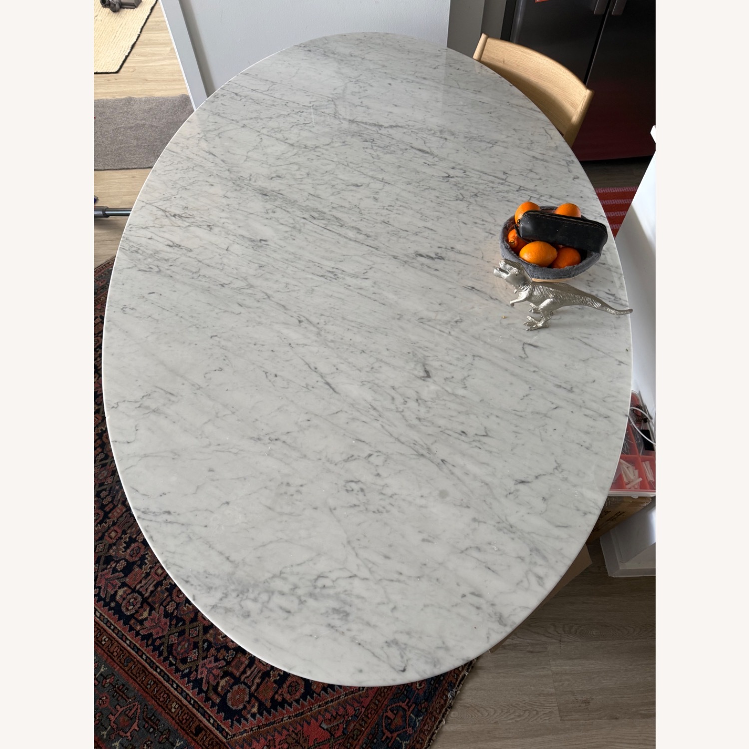 Saarinen Carrara Oval Dining Table 84” - image-1