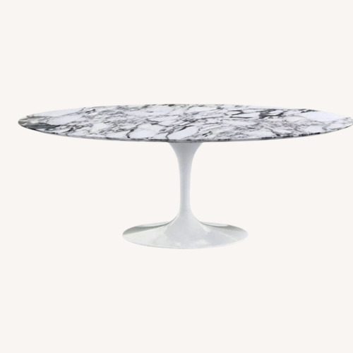 Used Saarinen Carrara Oval Dining Table 84” for sale on AptDeco