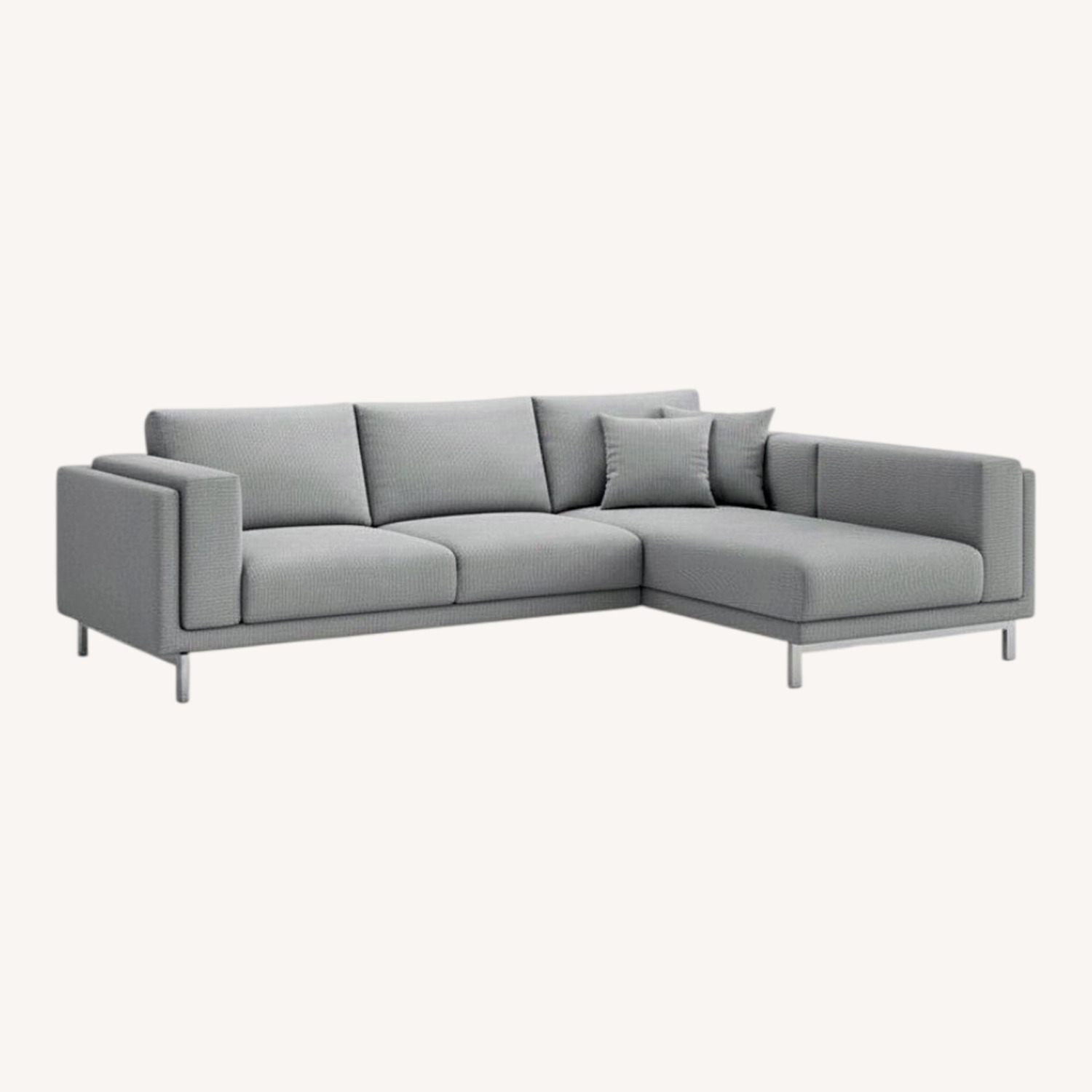 IKEA Nokeby Light Gray Fabric 3+ Piece Sectional - image-5