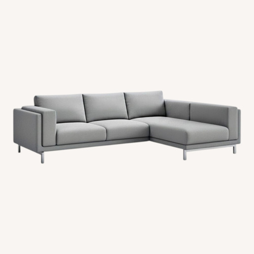 Used IKEA Nokeby Light Gray Fabric 3+ Piece Sectional for sale on AptDeco