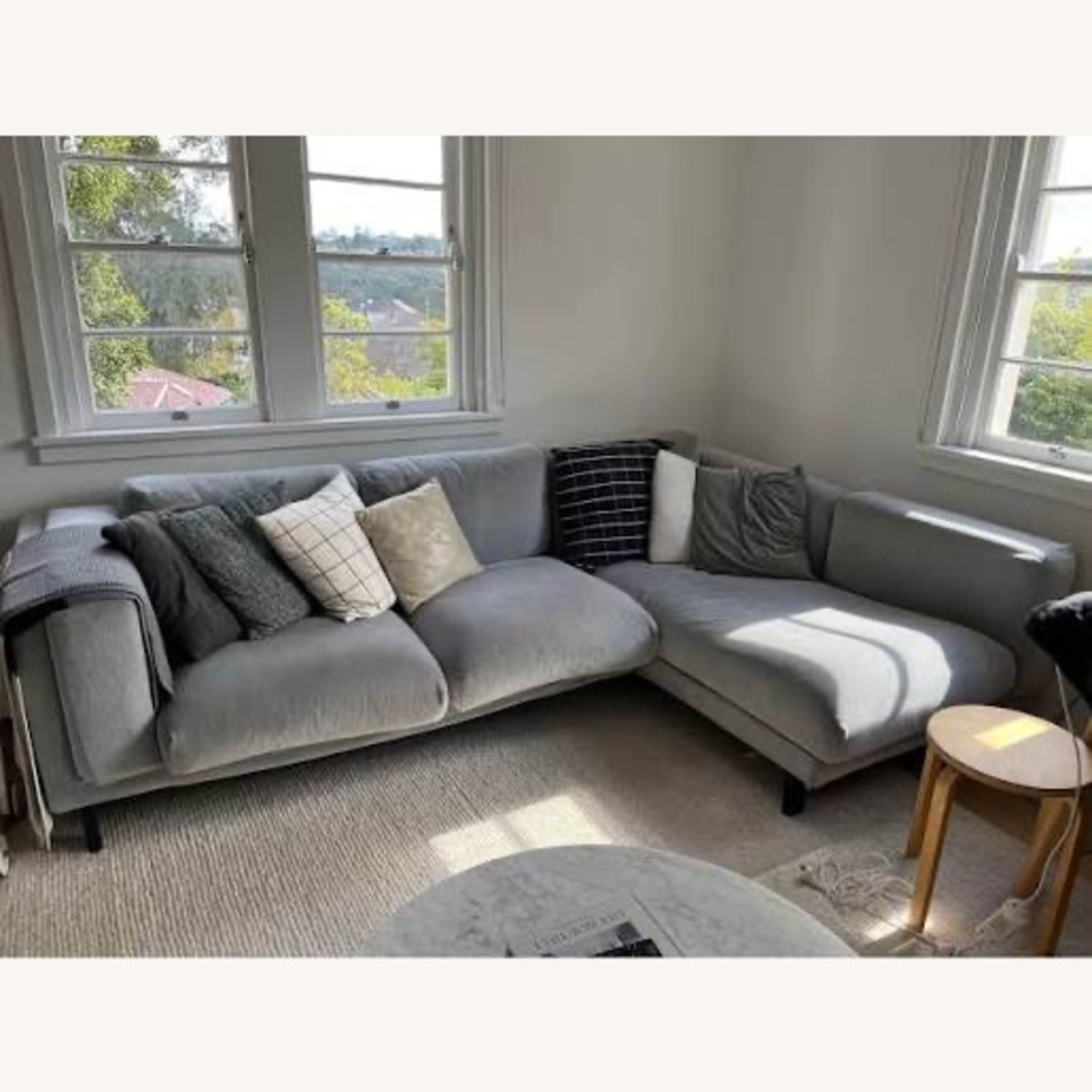 IKEA Nokeby Light Gray Fabric 3+ Piece Sectional - image-3