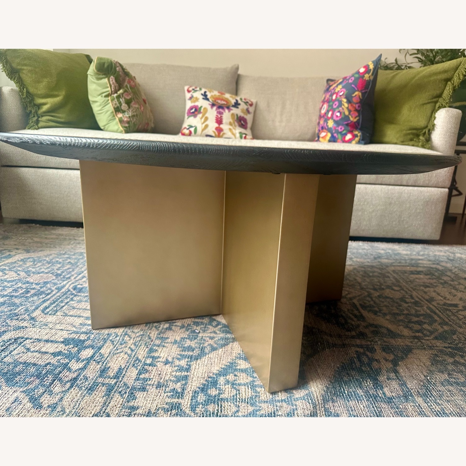Arhaus Custom Made Black Wood Coffee Table - image-3