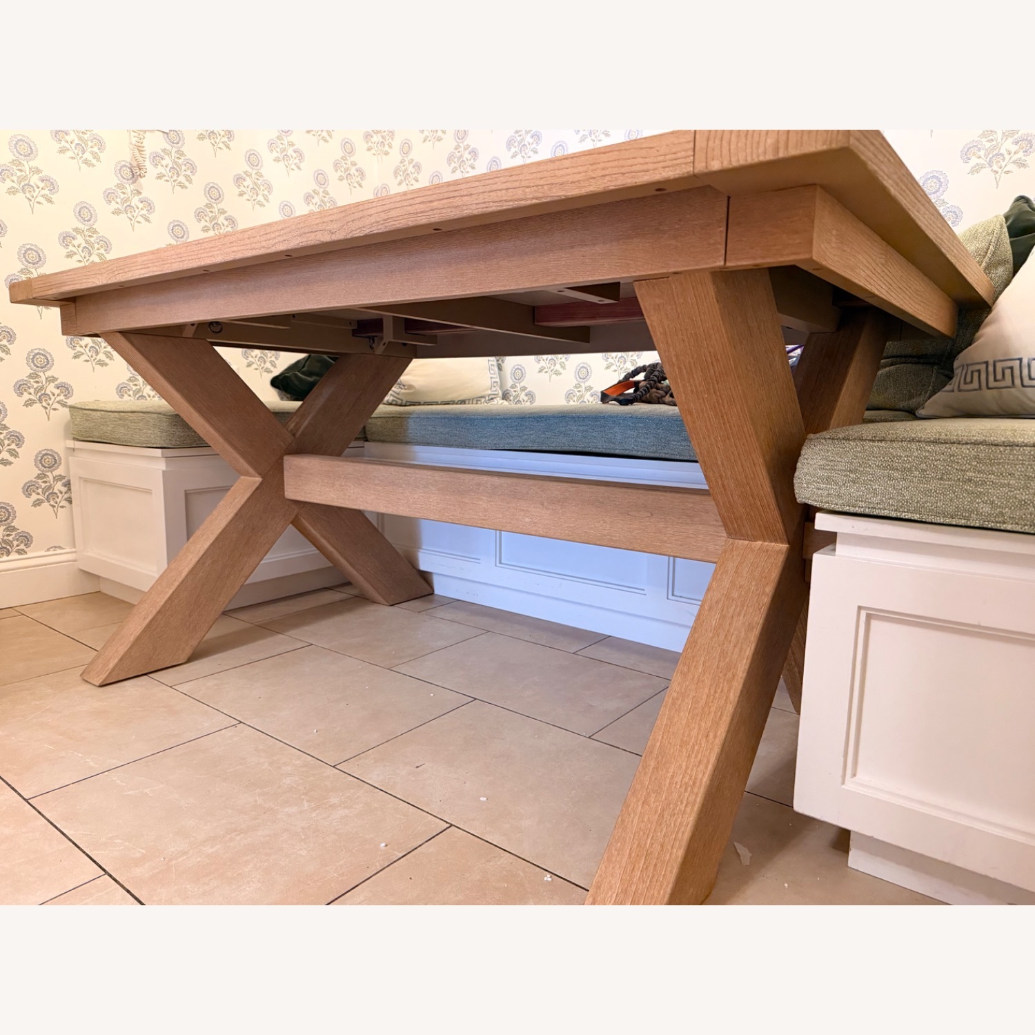 Pottery Barn Natural Toscana Wood Extendable Dining Table - image-5