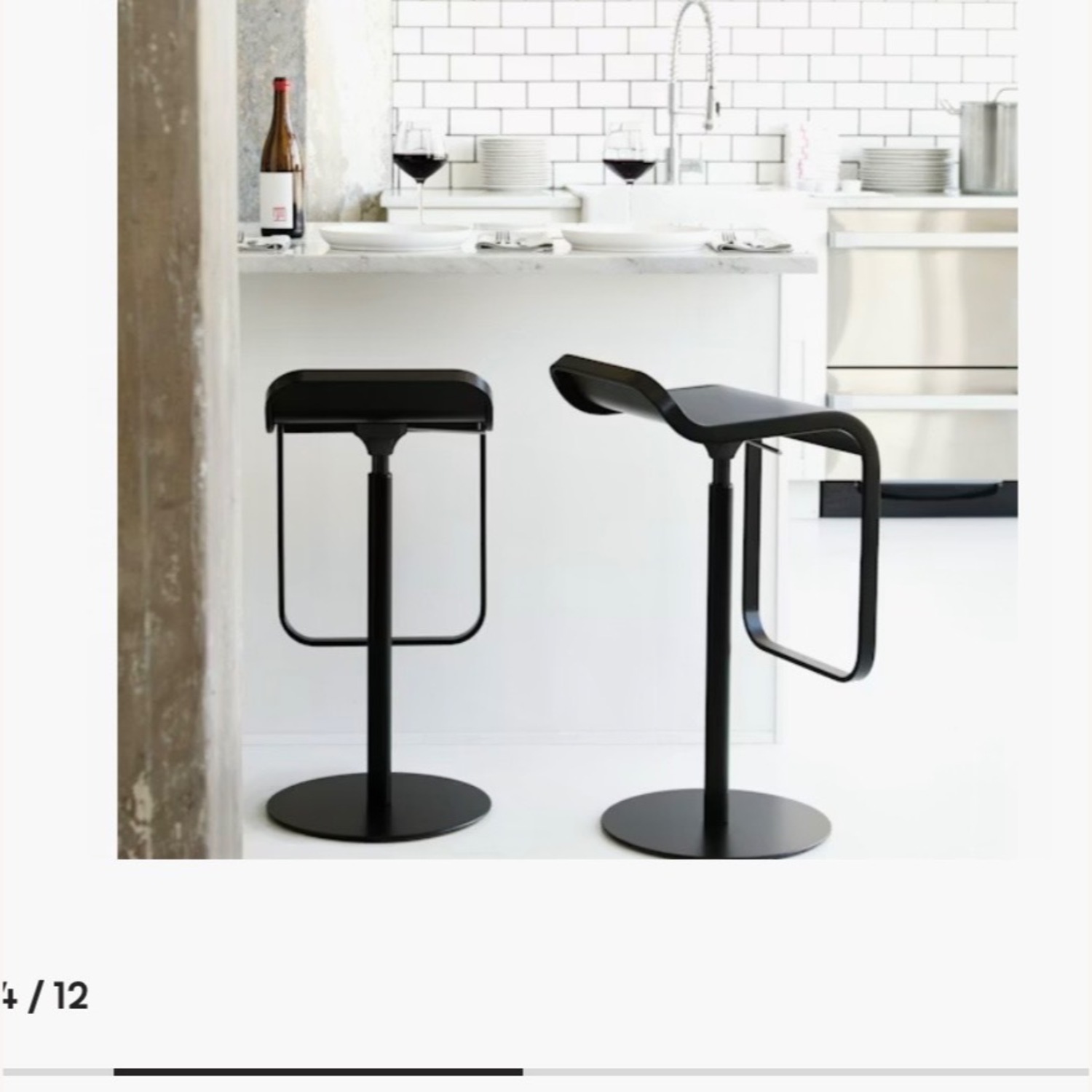 Design Within Reach Black Lem Piston Stools - image-1