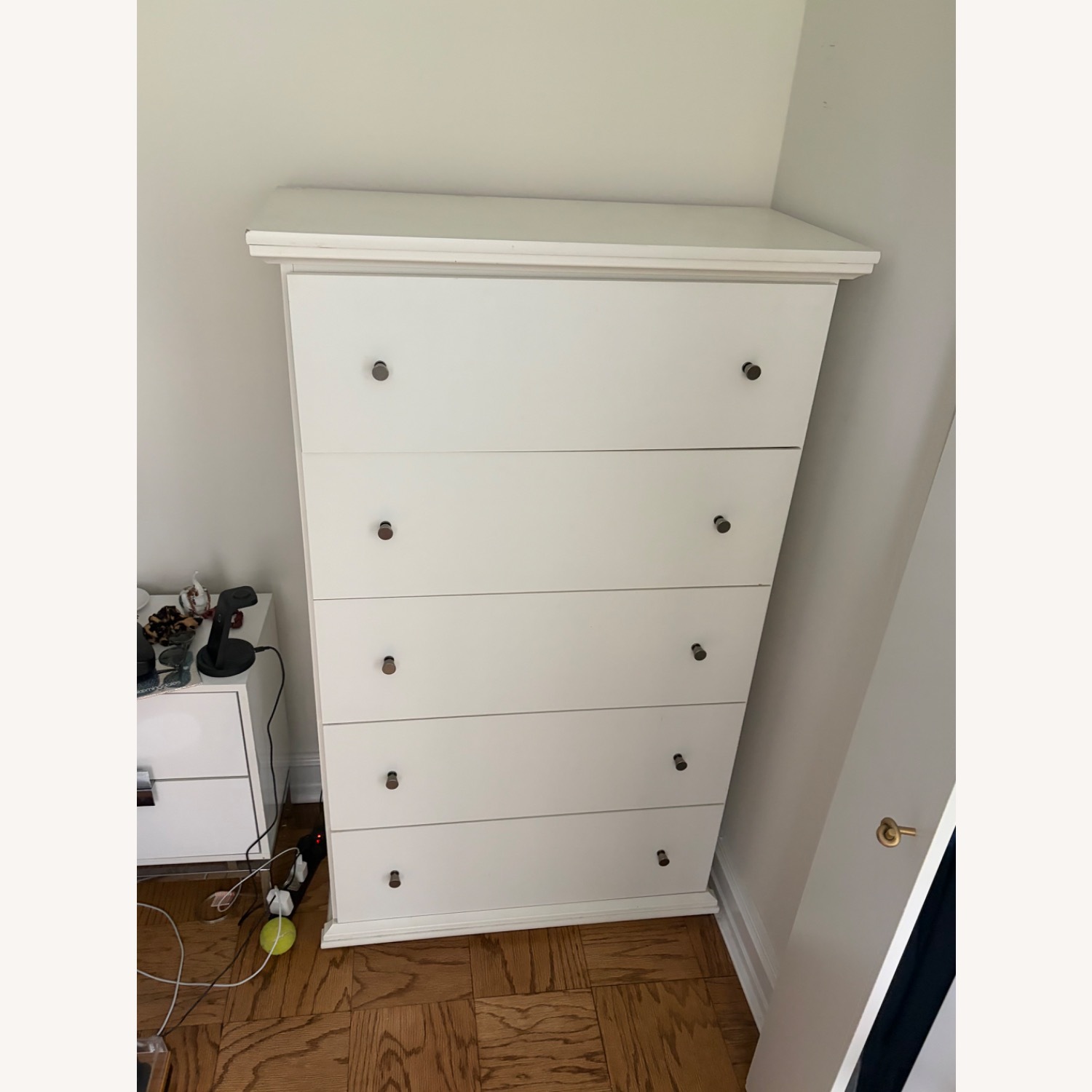 Raymour & Flanigan White Wood Armoire - image-6