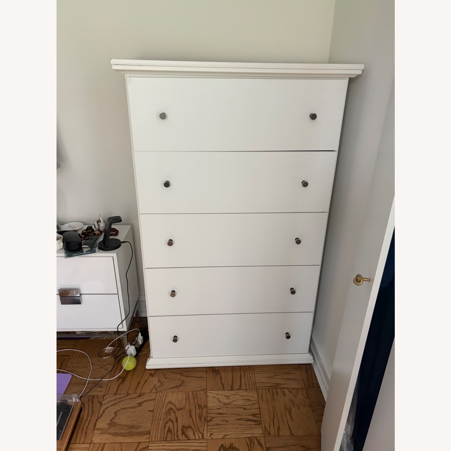 Raymour & Flanigan White Wood Armoire - image-4