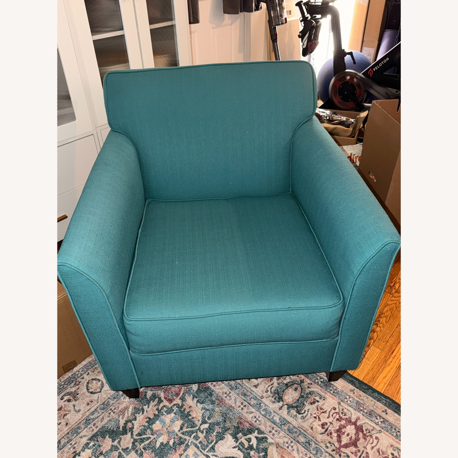 World Market Green Fabric Armchair - image-4