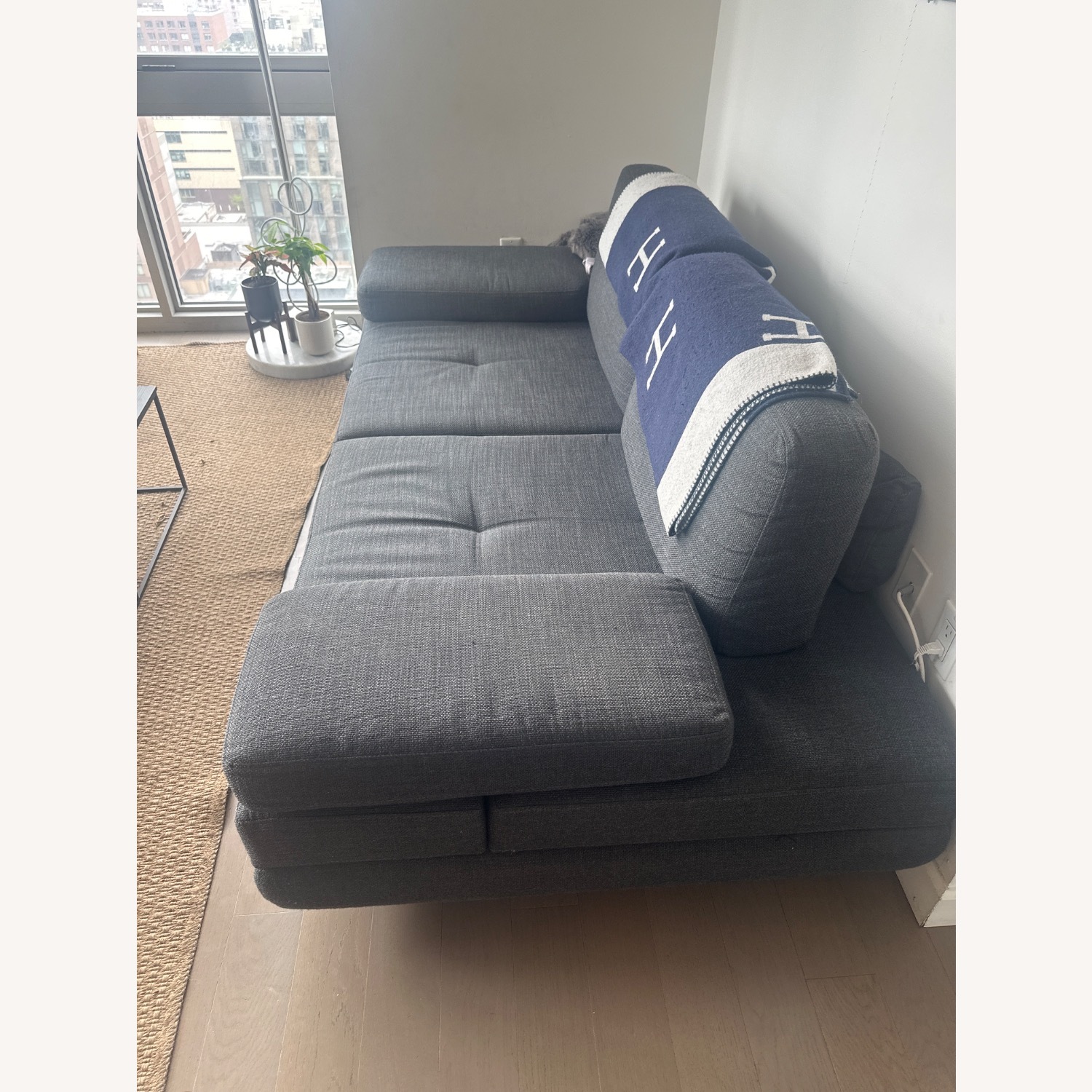 Lazzoni Mony Light Gray Fabric 2 Seater Sofa - image-2