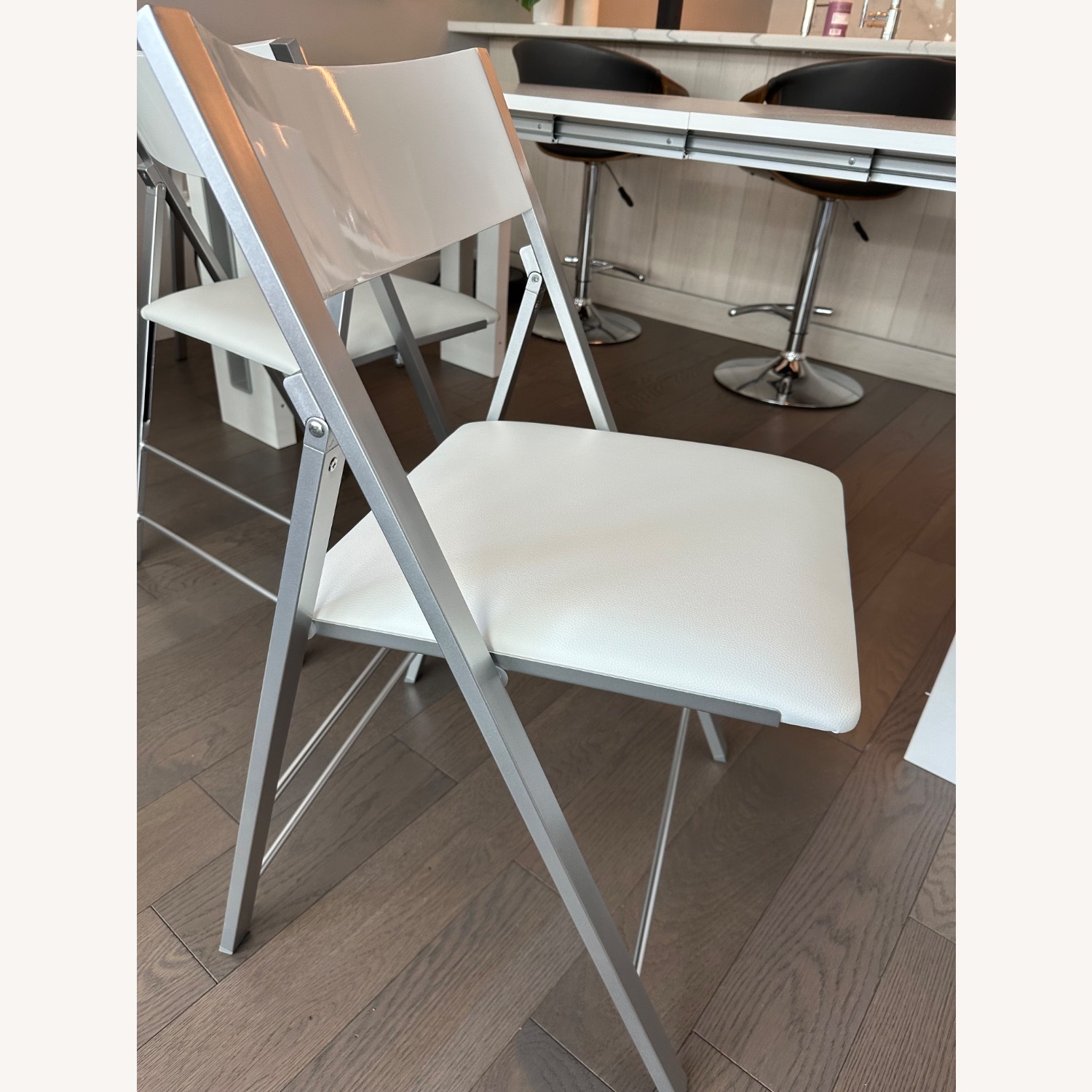 Expandable Dining Table Console with 4 Chairs - image-5