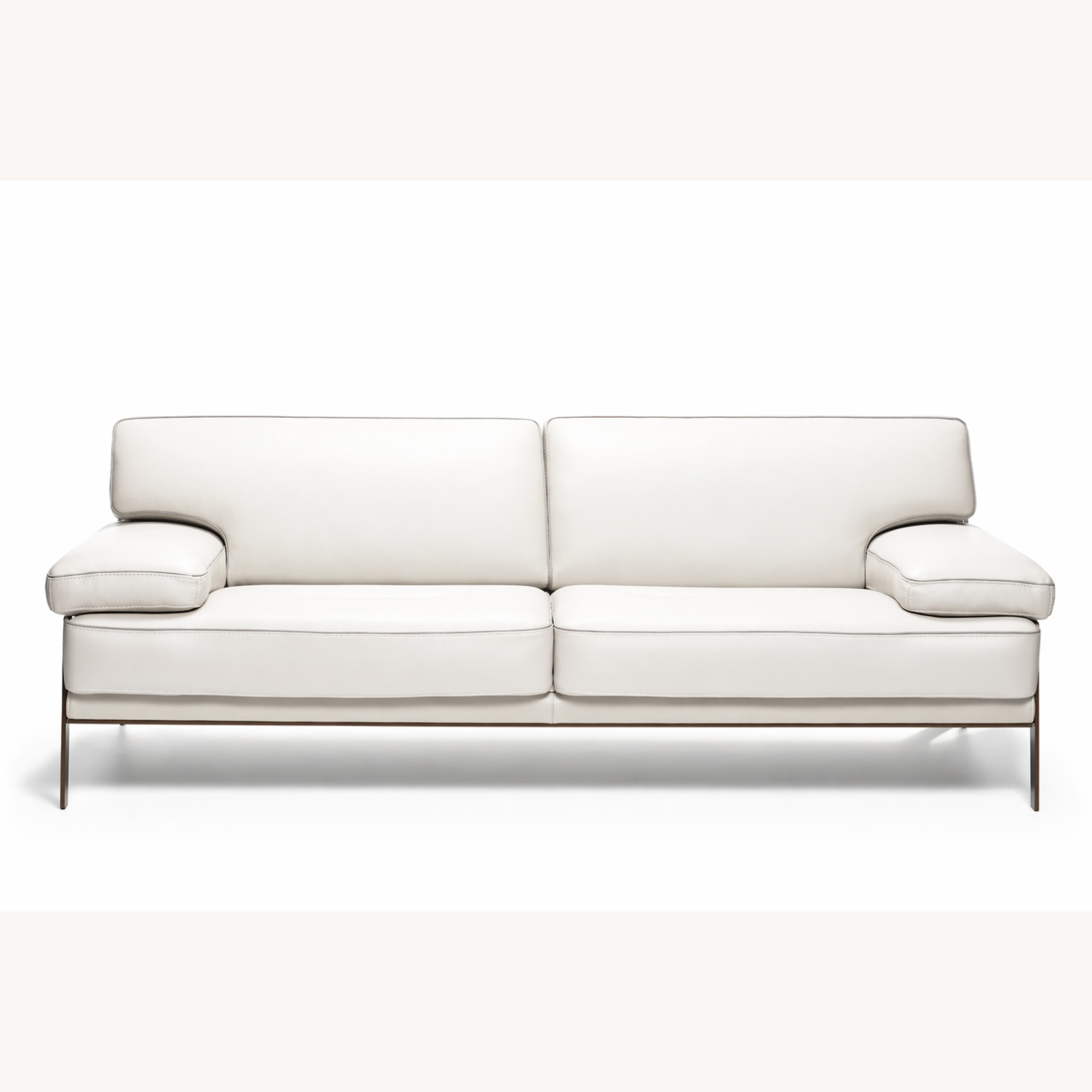 Roche Bobois White Leather 3+ Seater Sofa - image-6