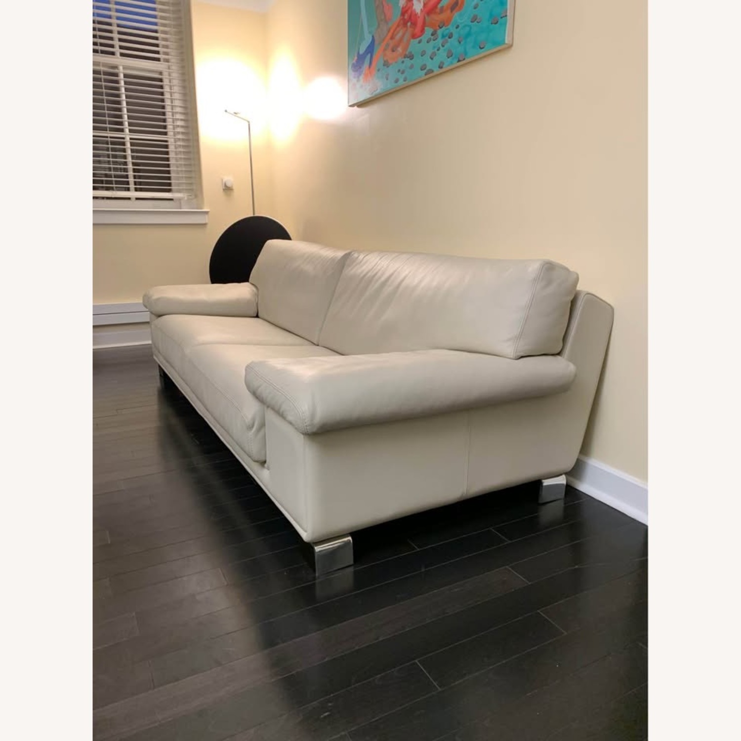 Roche Bobois White Leather 3+ Seater Sofa - image-3