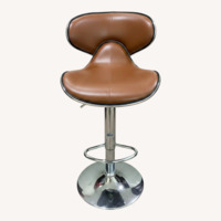 Adjustable Swivel Barstool w Chrome Base  