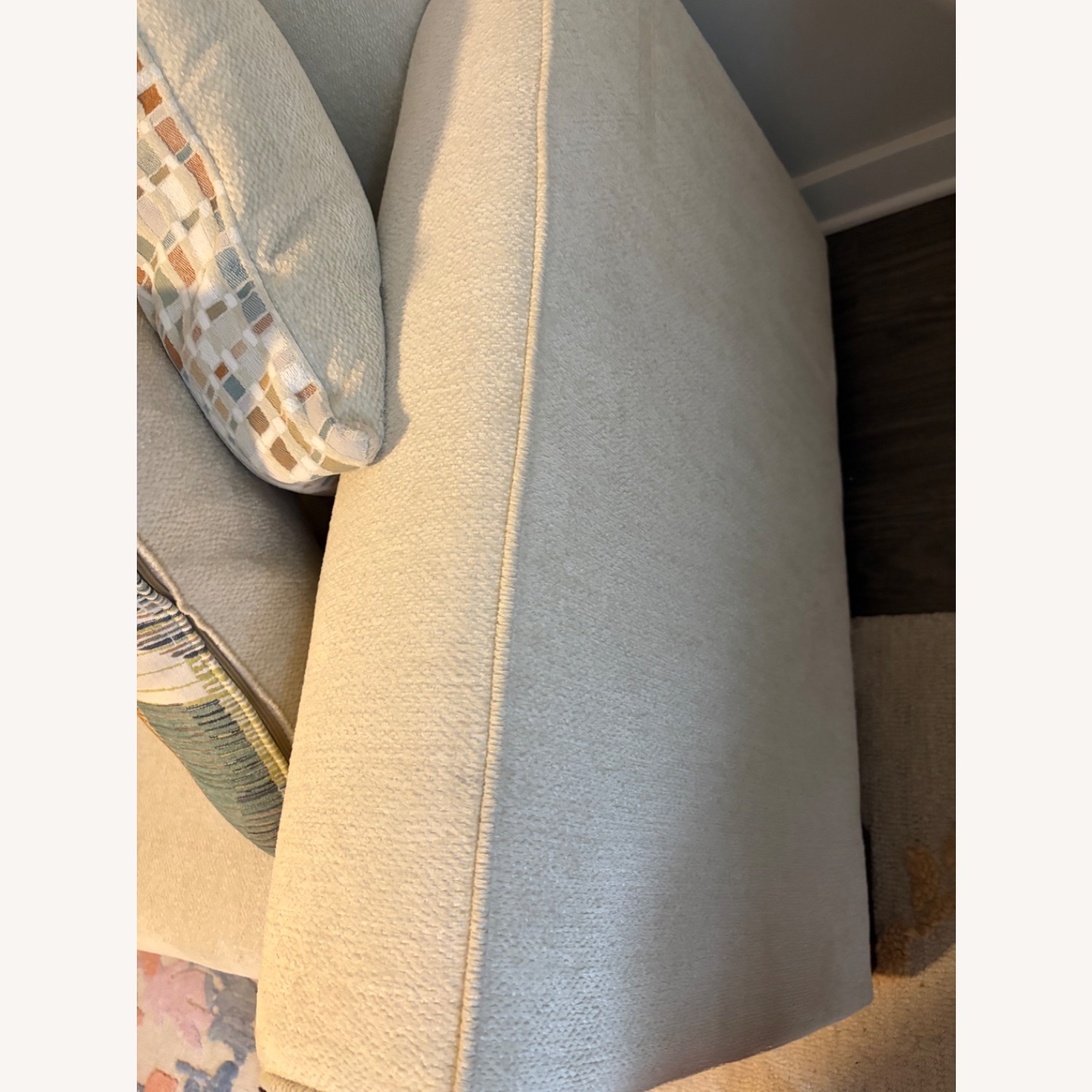 White Fabric Sleeper Sofa - image-4