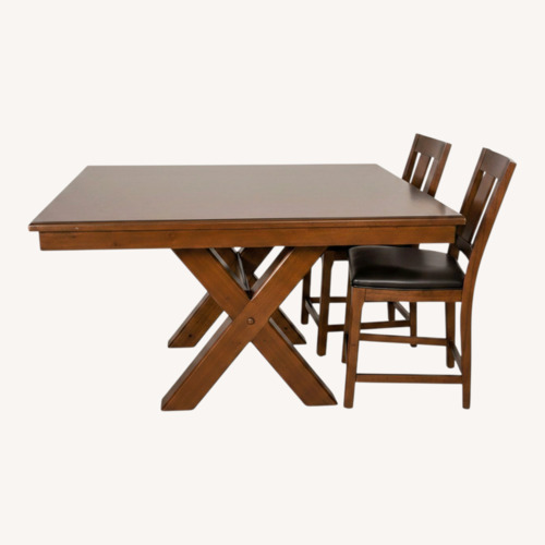 Used 7 Piece Wooden Dining Room Set with Drop Leaf for sale on AptDeco