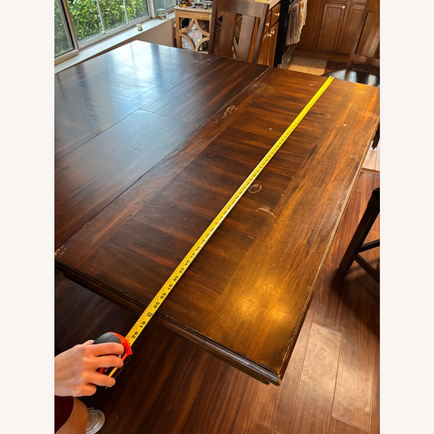 7 Piece Wooden Dining Room Set with Drop Leaf - image-9