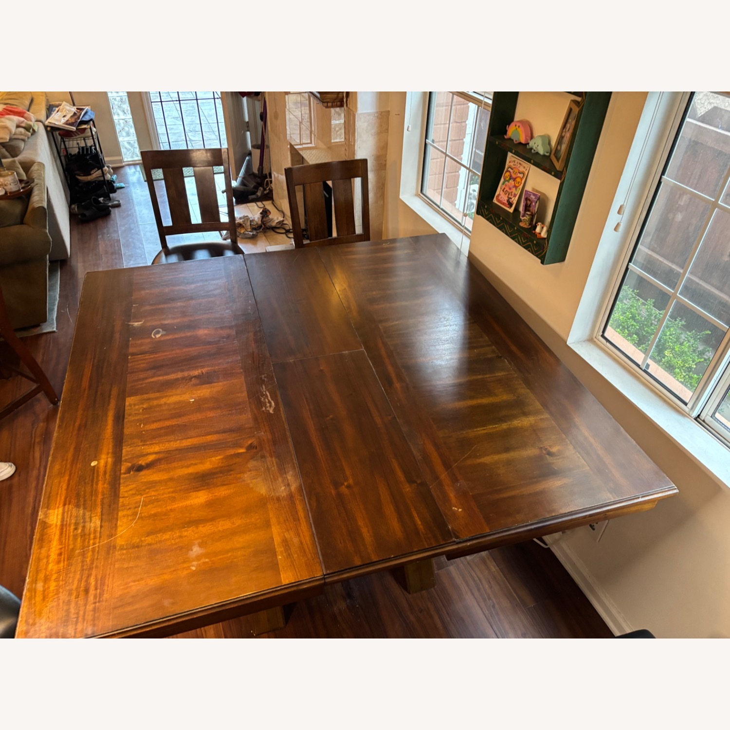 7 Piece Wooden Dining Room Set with Drop Leaf - image-8