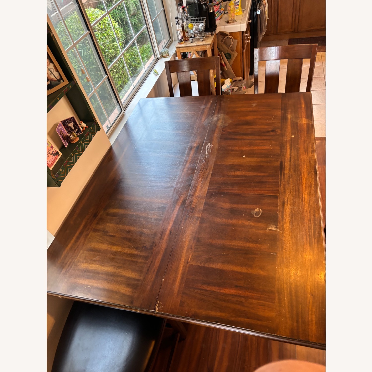 7 Piece Wooden Dining Room Set with Drop Leaf - image-2