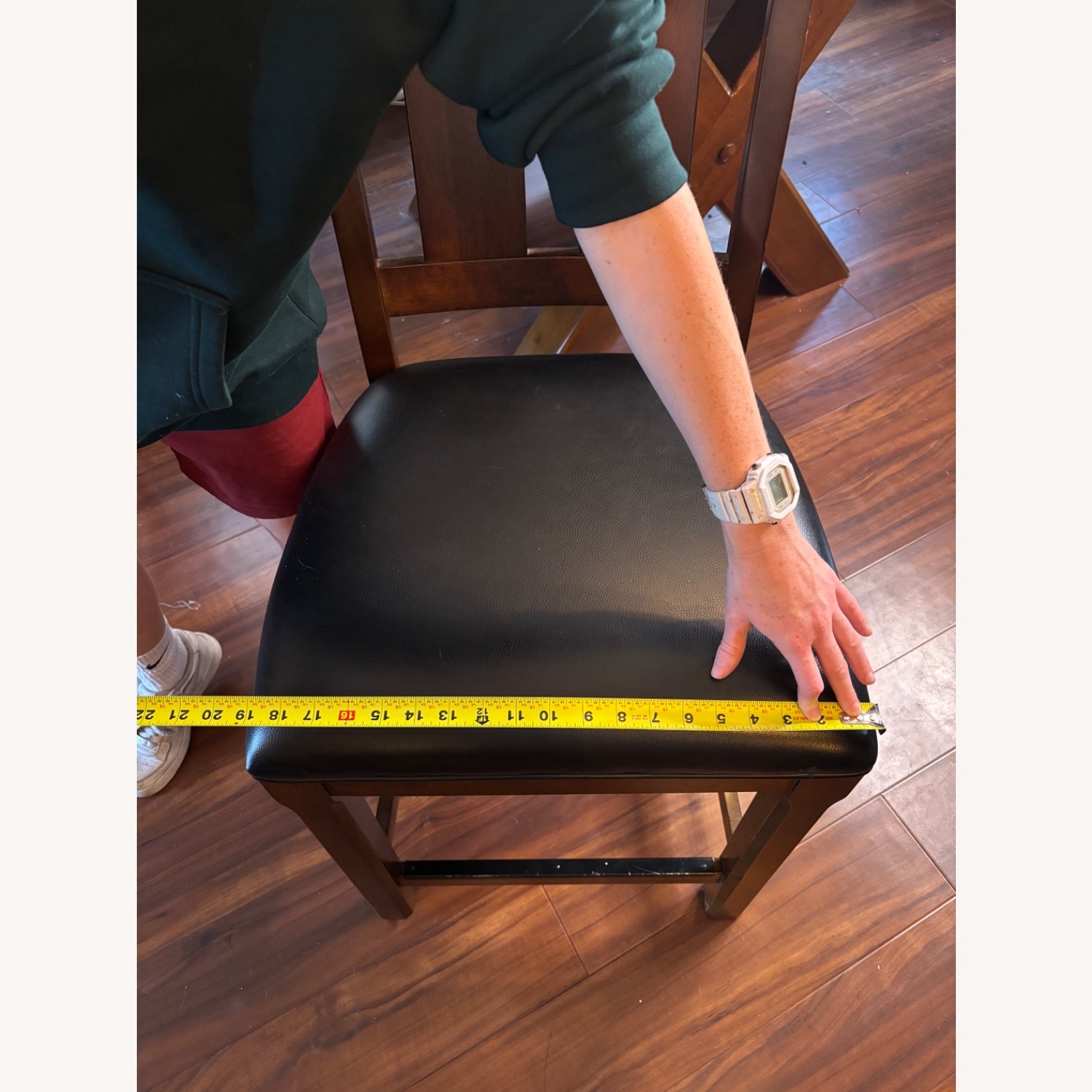 7 Piece Wooden Dining Room Set with Drop Leaf - image-12