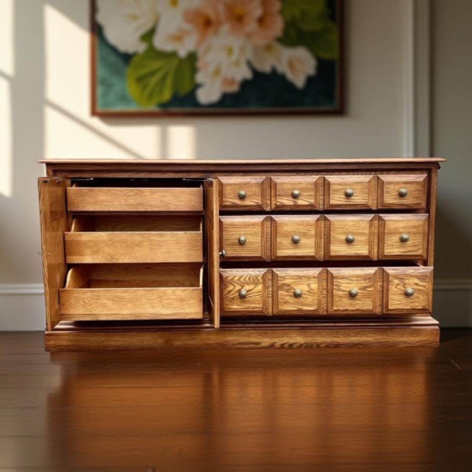 Vintage Solid Oak Pennsylvania House Dresser - image-2