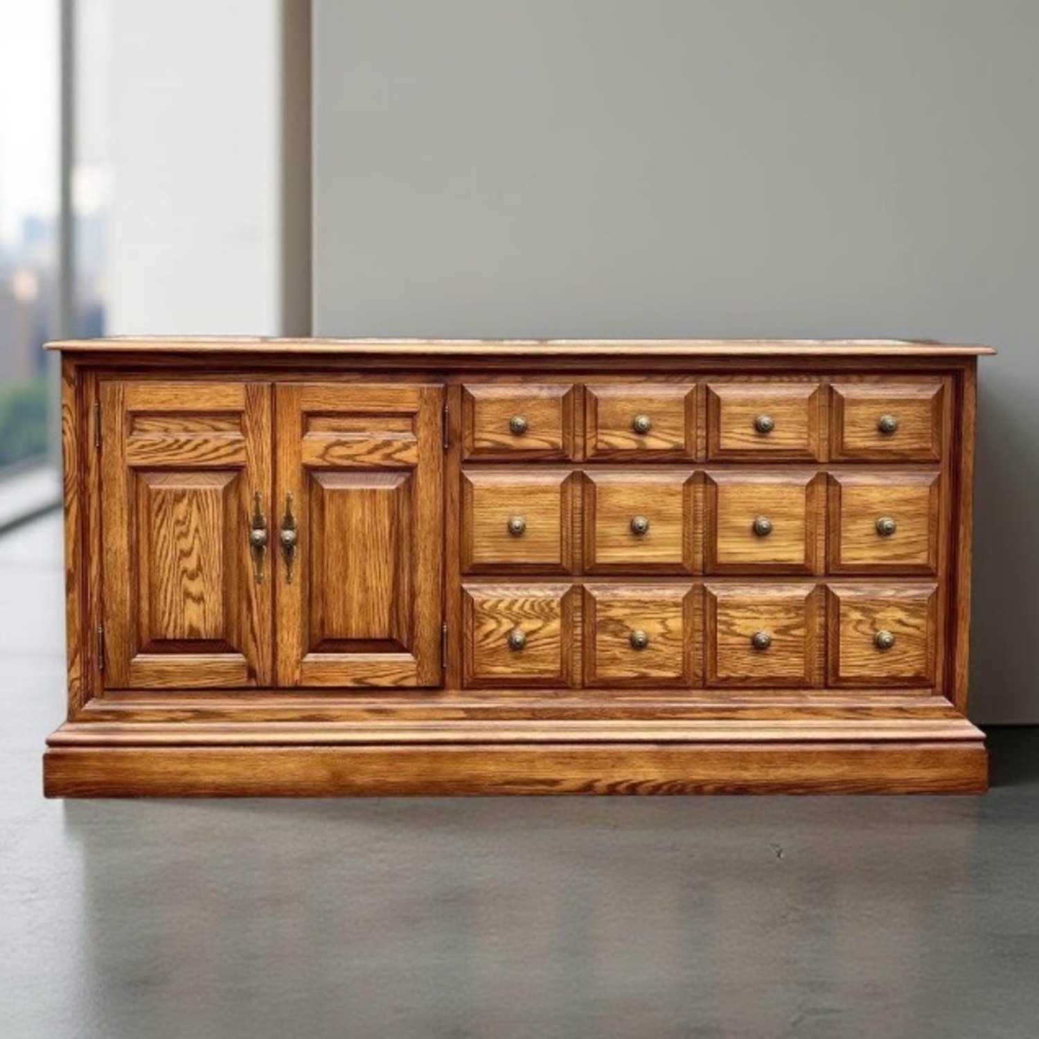 Vintage Solid Oak Pennsylvania House Dresser - image-1