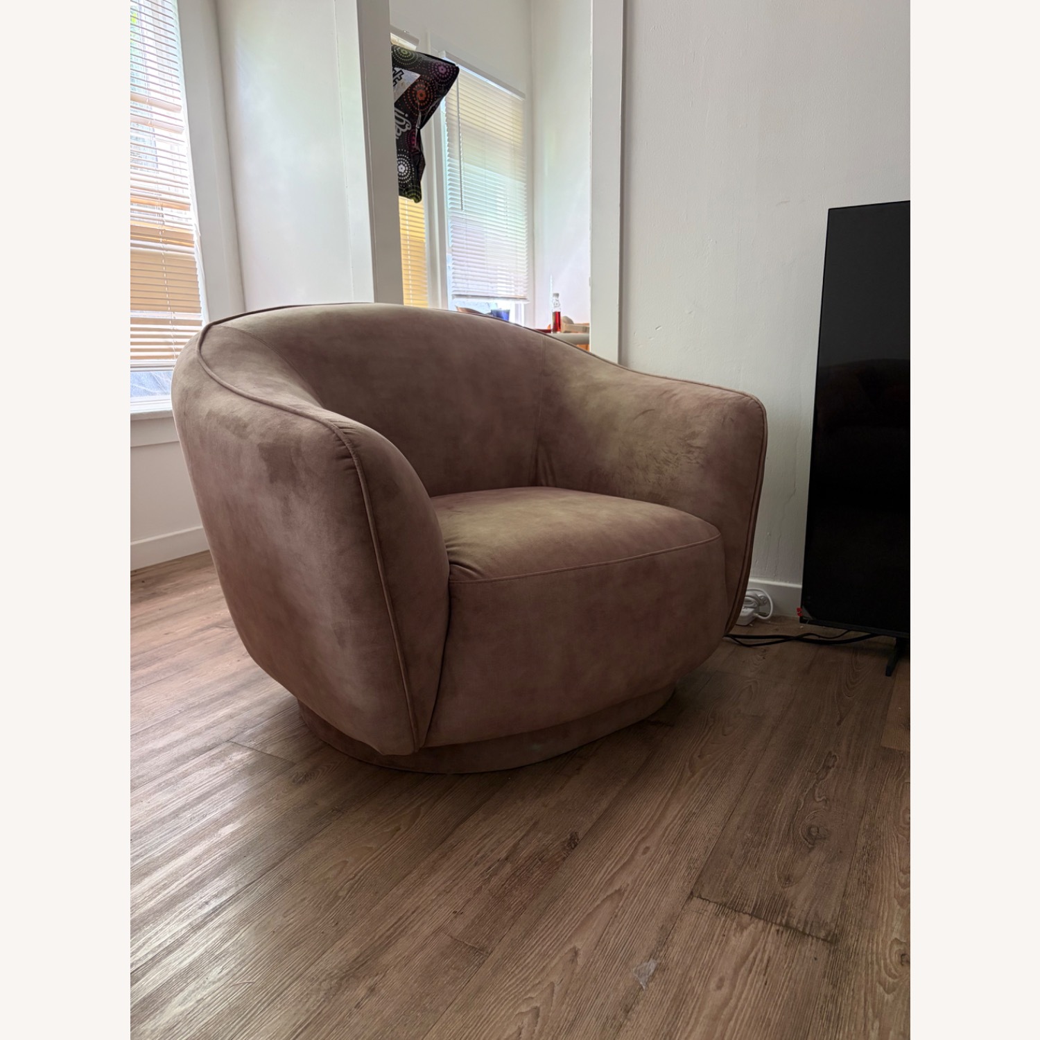 CB2 Laszlo Light Brown Armchair - image-2
