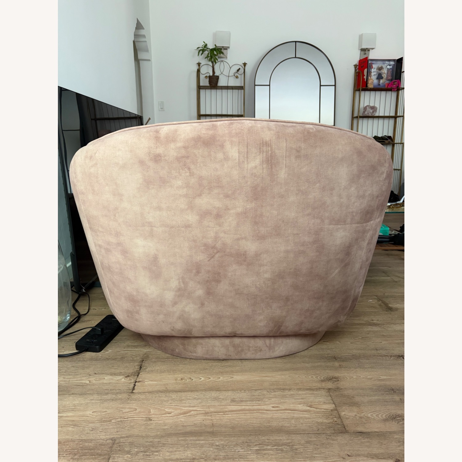 CB2 Laszlo Light Brown Armchair - image-5