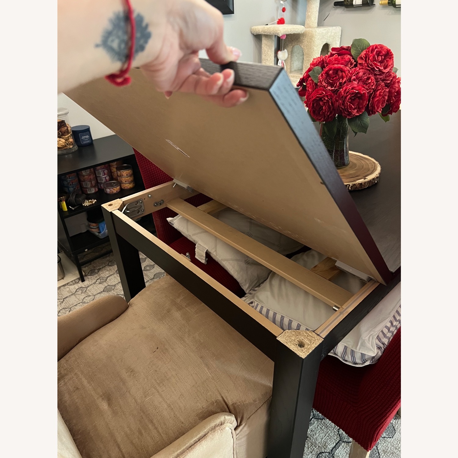 IKEA Extendable Dark Brown Wood Dining Table - image-4