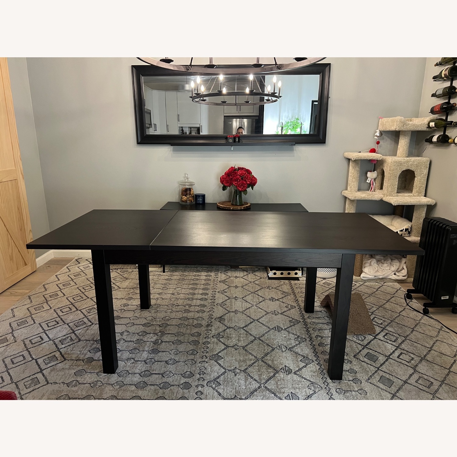 IKEA Extendable Dark Brown Wood Dining Table - image-2