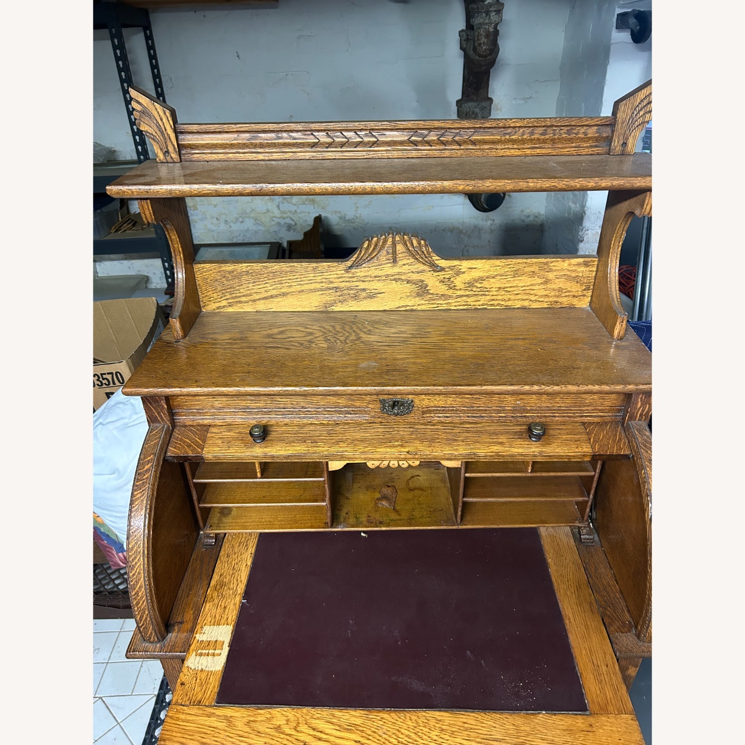 Vintage/Antique Dark Brown Bookcase - image-2