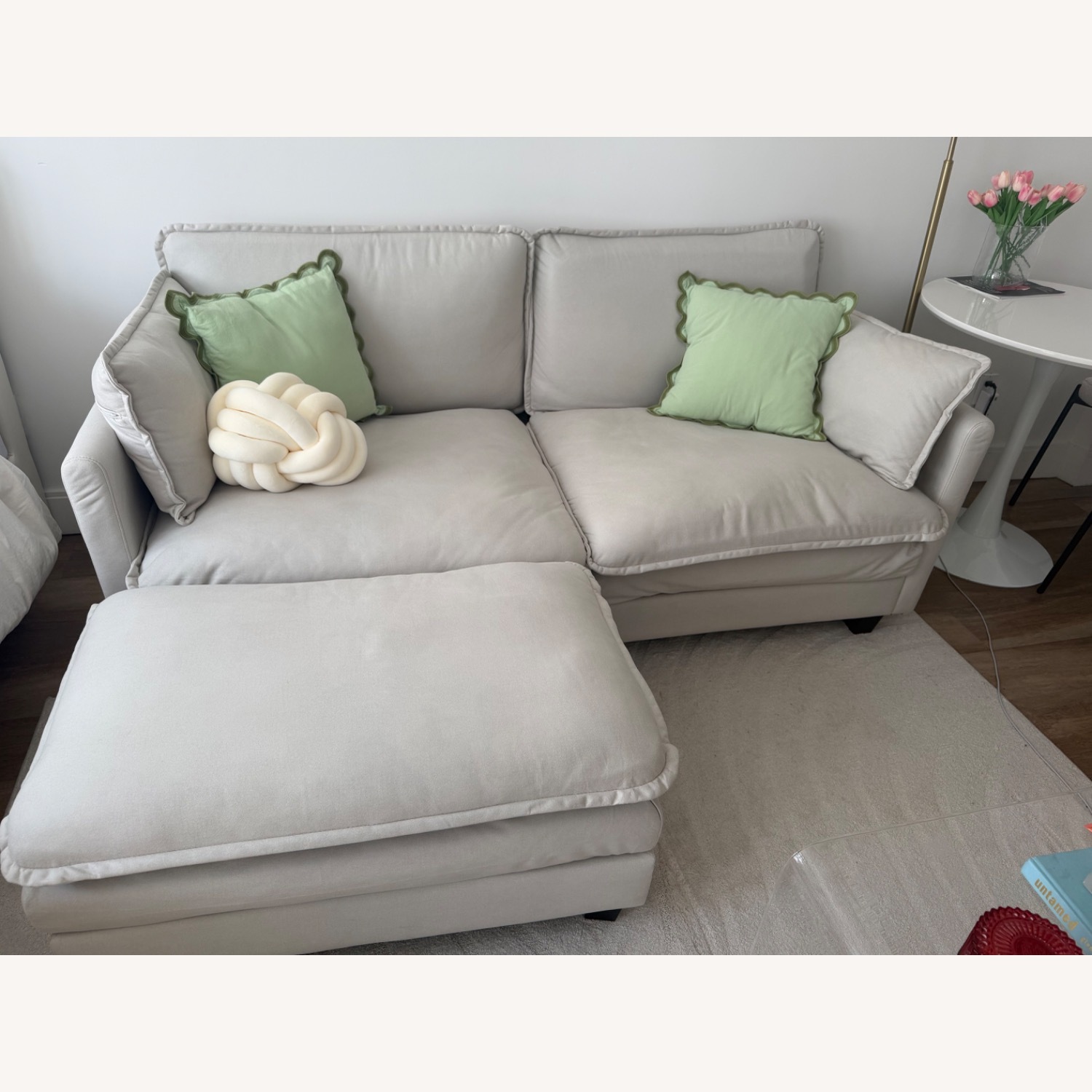 Wayfair Light Gray 2 Piece Sectional - image-1