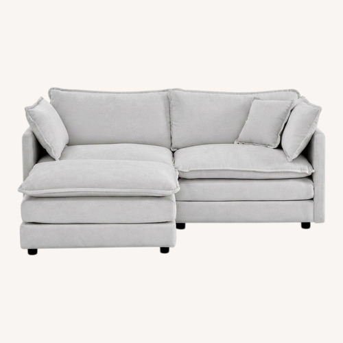 Used Wayfair Light Gray 2 Piece Sectional for sale on AptDeco
