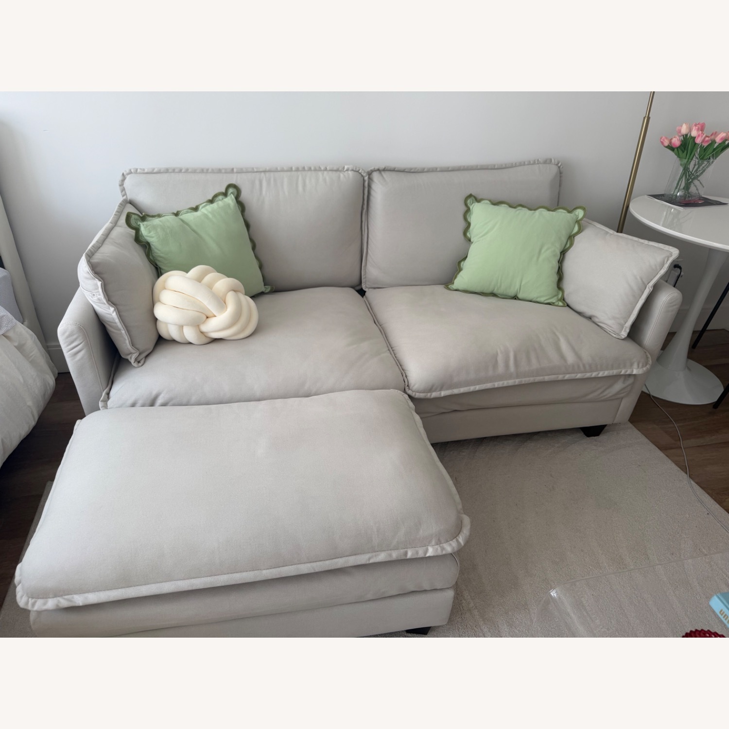 Wayfair Light Gray 2 Piece Sectional - image-2