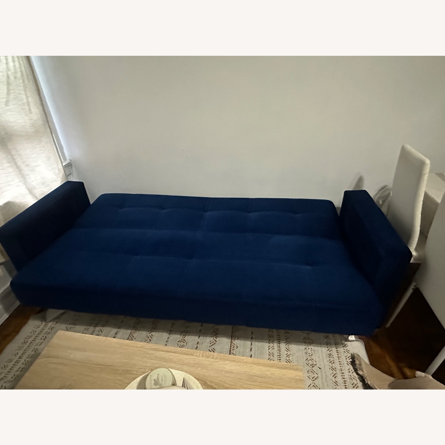 AAA Furniture Wholesale Blue Velvet Sleeper Sofa - image-2
