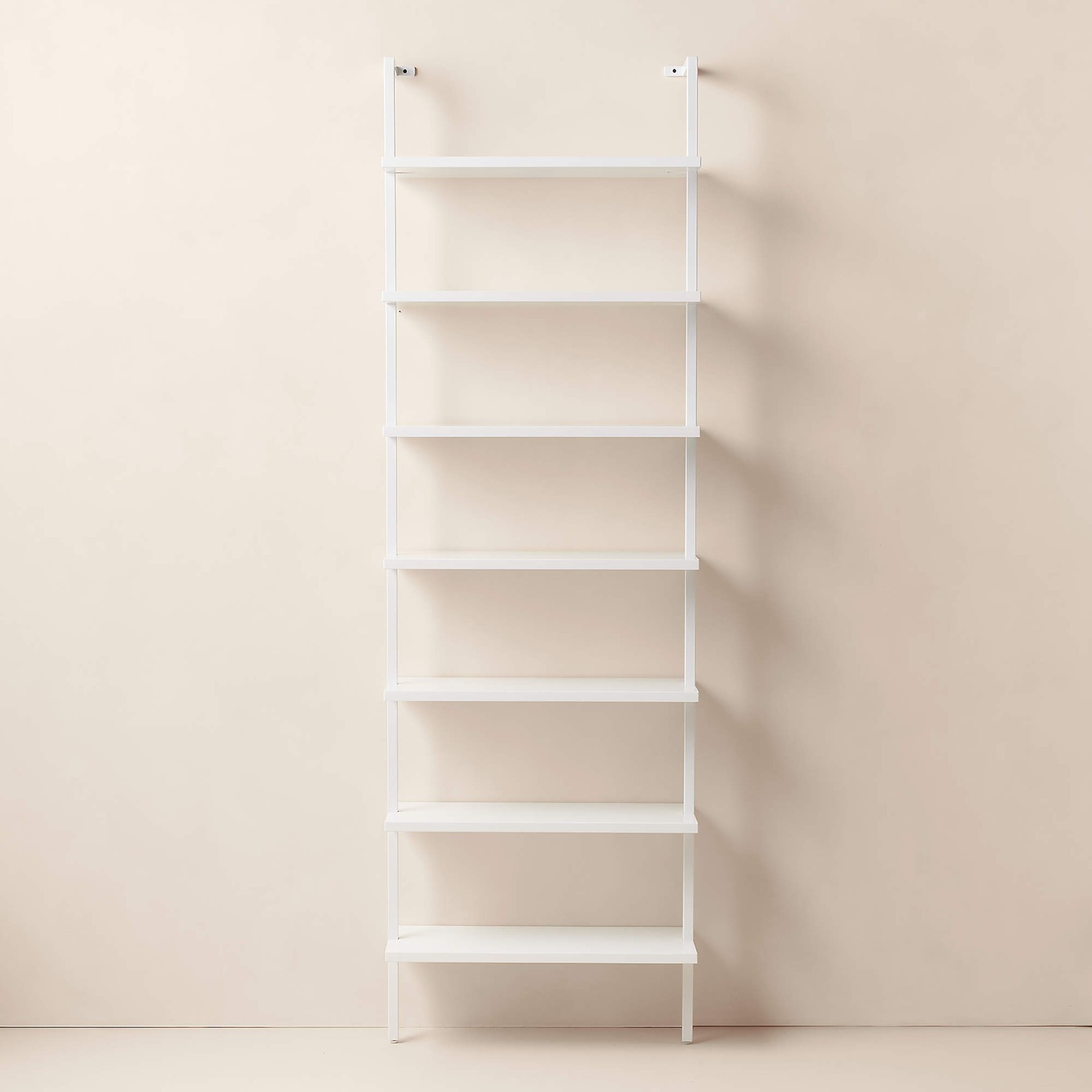 CB2 Stairway 96" White Metal Wall Mount Bookcase - image-1